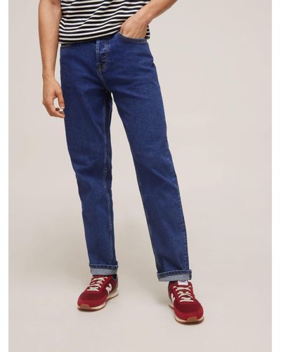 John Lewis Straight Fit Denim Jeans - Blue