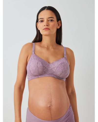 John Lewis Iris Lace Maternity & Nursing Bra - Purple