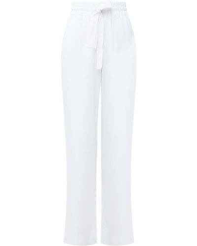 French Connection Bodie Cotton Blend Trousers - White