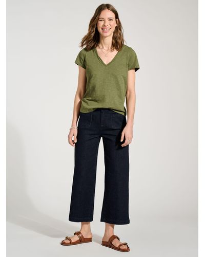 Baukjen Wide Straight Leg Cropped Jeans - Multicolour