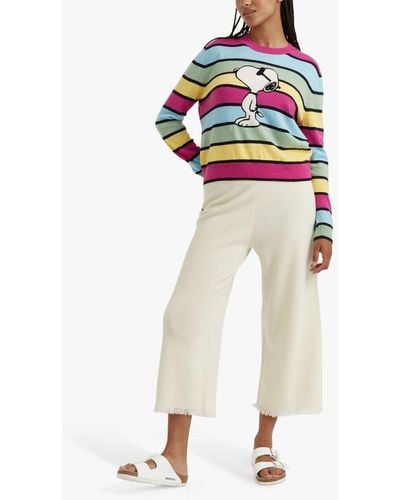Chinti & Parker Wool And Cashmere Blend Striped Snoopy Jumper - Multicolour