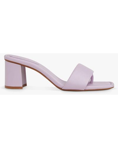 Whistles Marie Slip On Leather Heeled Sandals - Pink