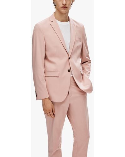 SELECTED Slim Fit Suit Jacket - Pink