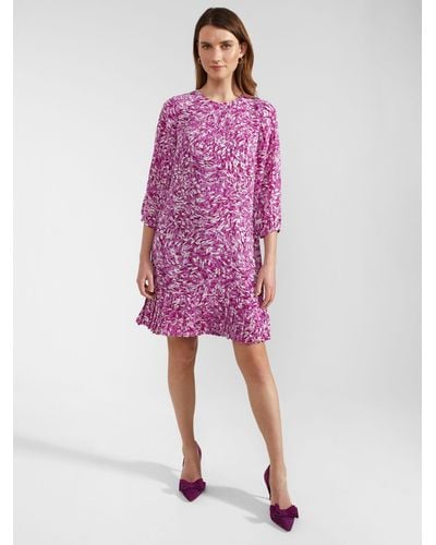 Hobbs Petite Liana Abstract Print Dress - Pink