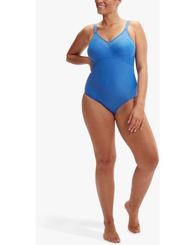 Speedo Shaping Banduae Swimsuit - Blue