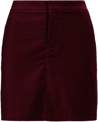 Ralph Lauren Lauren Zailsie Velvet Mini Pencil Skirt - Purple
