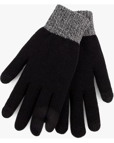 Totes Thermal Stretch Knitted Smartouch Gloves - Black
