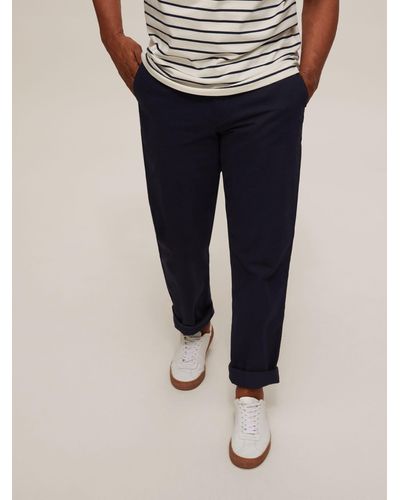 John Lewis Relaxed Fit Cotton Chinos - Blue