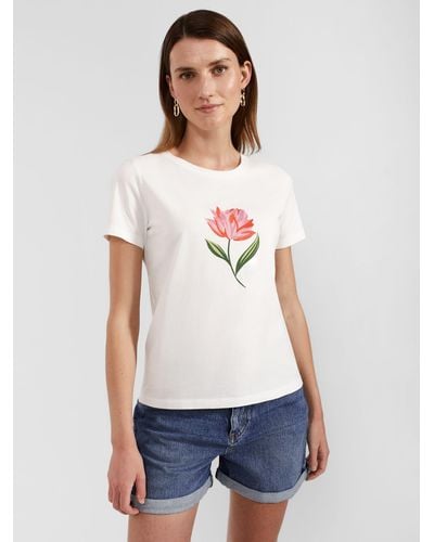 Hobbs Pixie Flower Print T-shirt - White