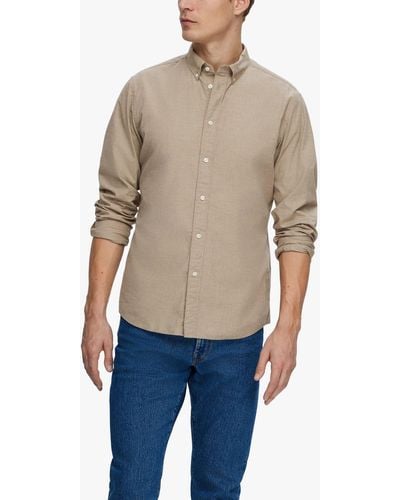SELECTED Poplin Long Sleeve Shirt - Blue