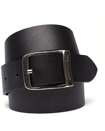 Rodd & Gunn Coronet Crescent Leather Belt - Black
