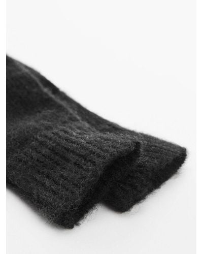 Mango Beatriz Wool Blend Gloves - Black