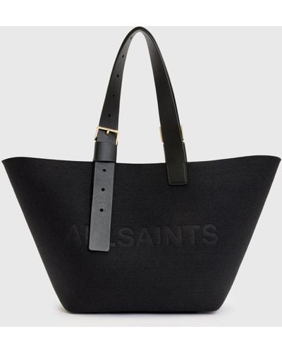 AllSaints Anik Felt East/west Tote - Black