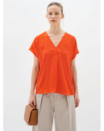 Inwear Rinda Short Sleeve Loose Fit Blouse - Orange