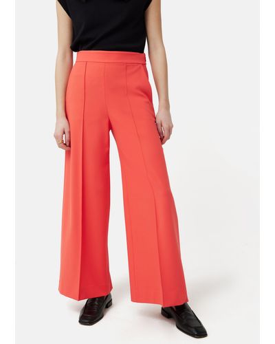 Jigsaw Modern Crepe Sailor Trousers - Red