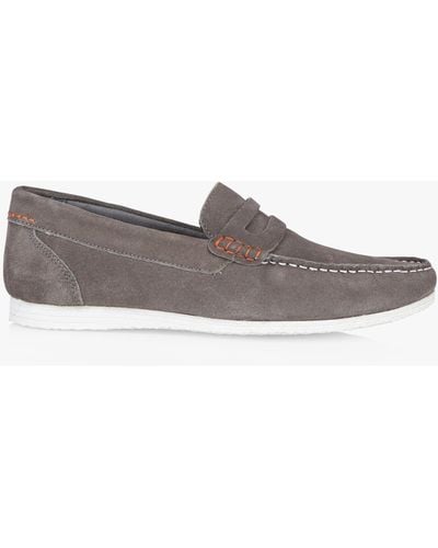 Silver Street London Stanhope Suede Loafers - Grey