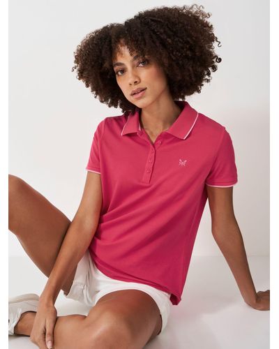 Crew Classic Short Sleeve Polo Top - Pink