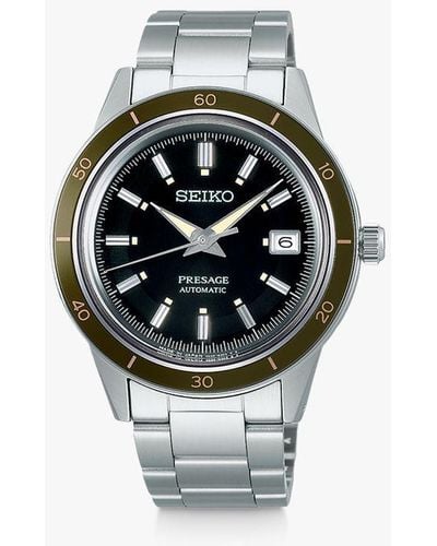 Seiko Presage Automatic Date Bracelet Strap Watch - Black