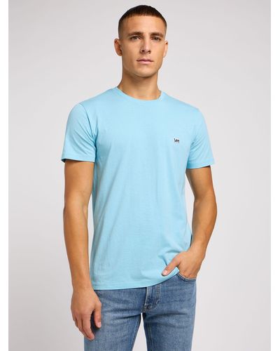 Lee Jeans Short Sve Patch Logo T-shirt - Blue