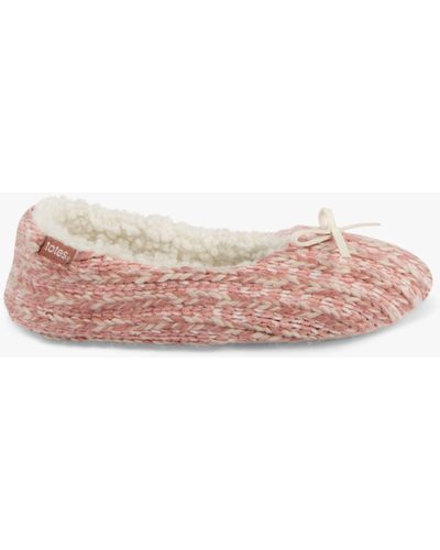 Totes Knitted Ballet Slippers - Pink