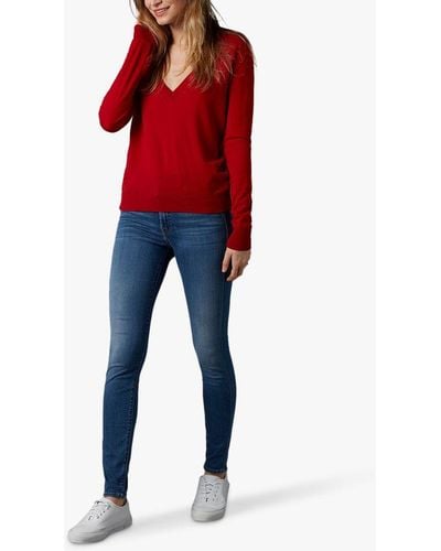 7 For All Mankind Skinny Slim Fit Jeans - Red