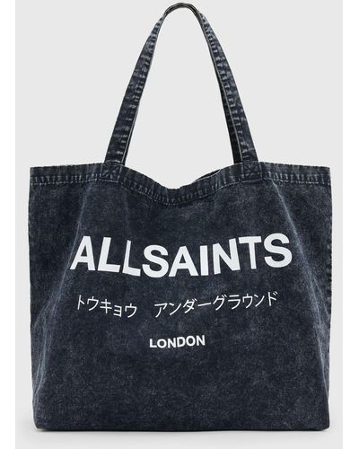 AllSaints Underground Acid Tote Bag - Blue