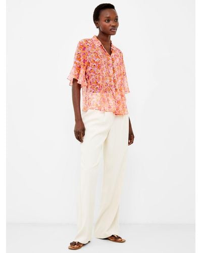 French Connection Cass Hallie Pintuck Blouse - White