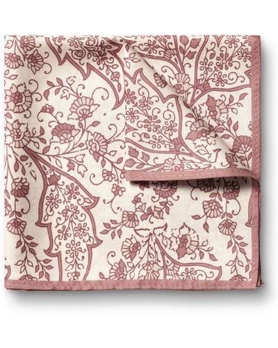 Charles Tyrwhitt Silk Pocket Square Paisley Handkerchief - Pink