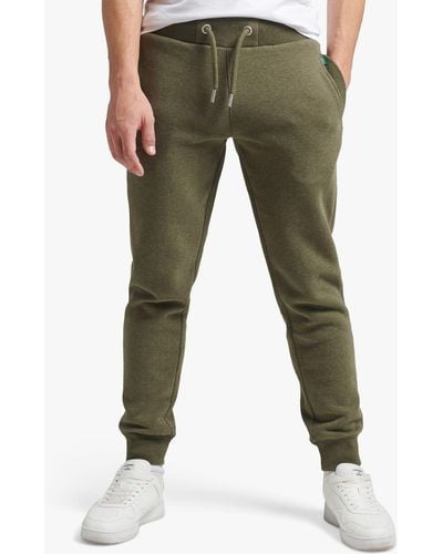 Superdry Organic Cotton Vintage Logo Embroidered Joggers - Green