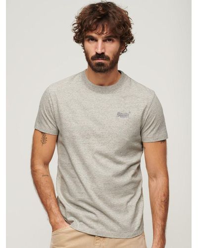 Superdry Organic Cotton Essential Logo T-shirt - Grey