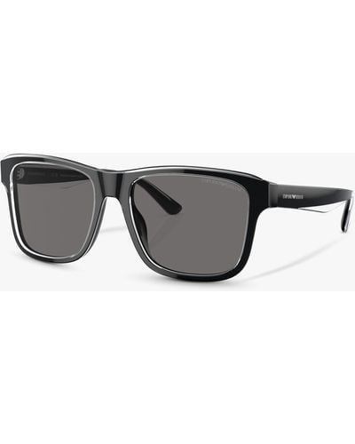 Emporio Armani Ea4208 Polarised D-frame Sunglasses - Grey