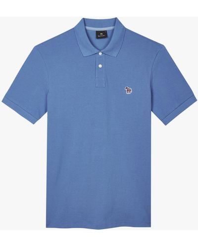 Paul Smith Ps Zebra Logo Polo Shirt - Blue