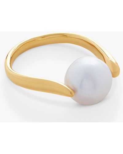 Monica Vinader Nura Spinning Pearl Ring - Metallic