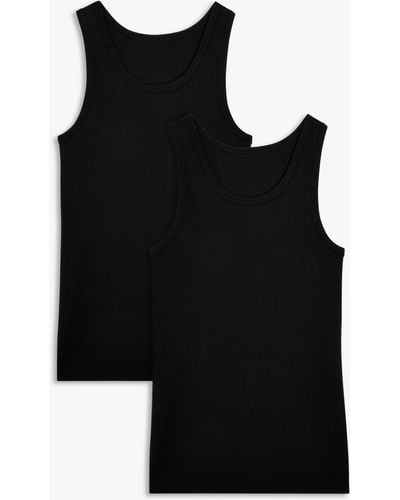 John Lewis Organic Cotton Vest - Black