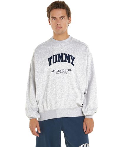 Tommy Hilfiger Tommy Jeans Boxy Cotton Sweatshirt - Grey