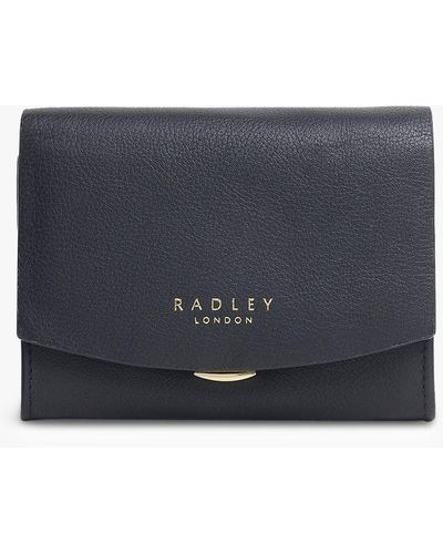 Radley Aspley Road Medium Leather Flap Over Purse - Black