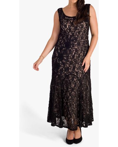Chesca Lace Cornelli Embroidered Dress - Black