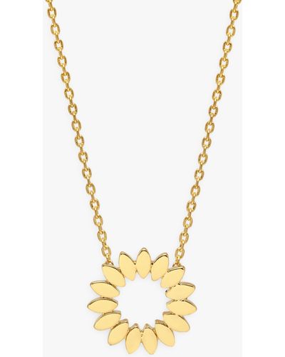 Estella Bartlett Modern Floral Pendant Necklace - Metallic