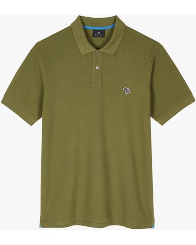 Paul Smith Regular Fit Short Sleeve Polo Zebra Shirt - Green