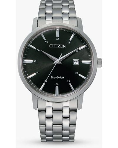 Citizen Bm7460-88e Eco-drive Date Bracelet Strap Watch - Metallic