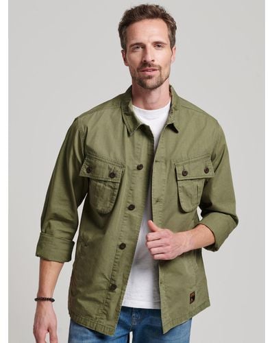 Superdry Vintage Combat Ong Seeve Shirt Man - Green