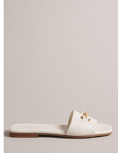 Ted Baker Ashinu Leather Snaffle Sandals - Natural