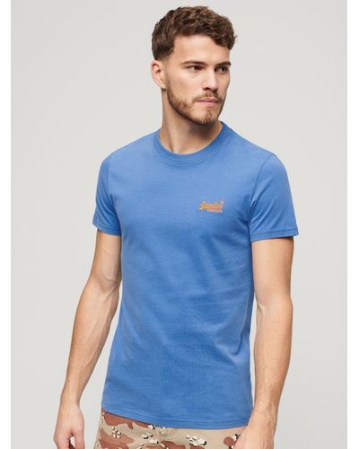 Superdry Organic Cotton Essential Logo T-shirt - Blue