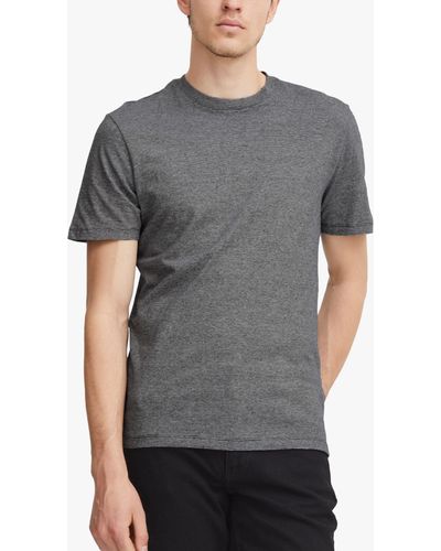Casual Friday Thor Short Sleeve Micro Stripe T-shirt - Grey