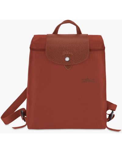 Longchamp Le Pliage Recycled Canvas Backpack - Red