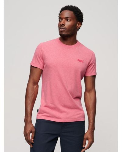 Superdry Essential Organic Cotton Logo T-shirt - Pink