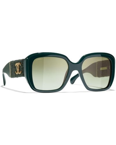 Chanel Square Sunglasses Ch5512 Green Vandome/green Gradient
