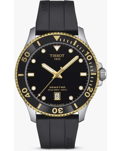 Tissot T1204102705100 Seastar 1000 Rubber Strap Watch - Black