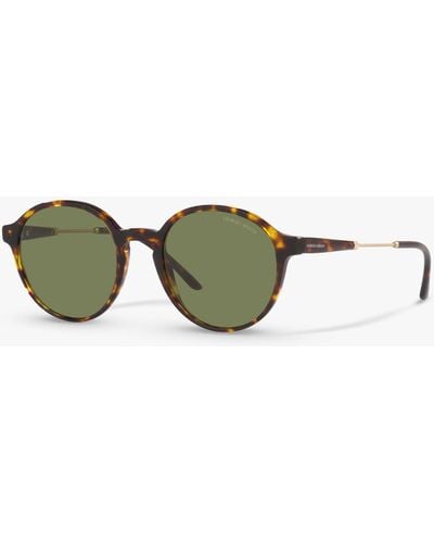 Giorgio Armani Ar8160 Oval Sunglasses - Green