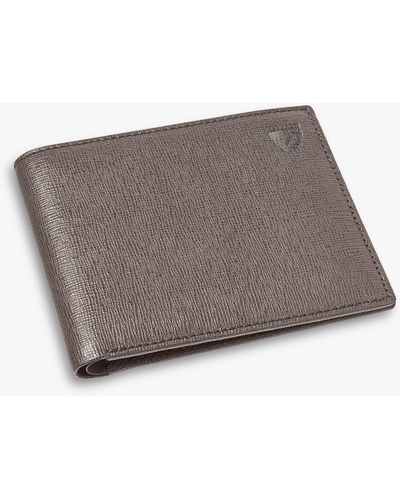 Aspinal of London 8 Card Billfold Pebble Leather Billfold Wallet - Brown
